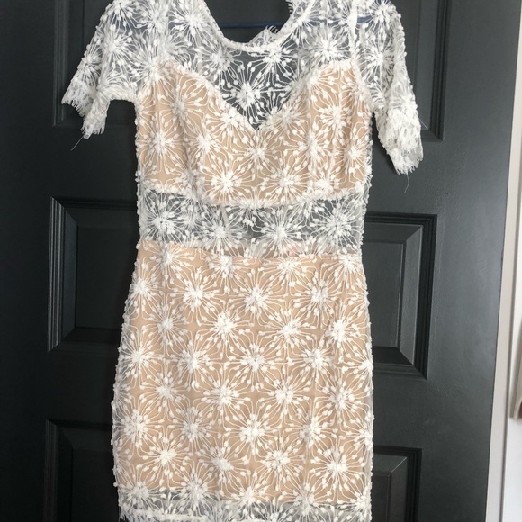 Dresses & Skirts - White and cream sheer dress